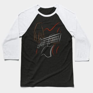 Guitar Playing Bass Player Baseball T-Shirt